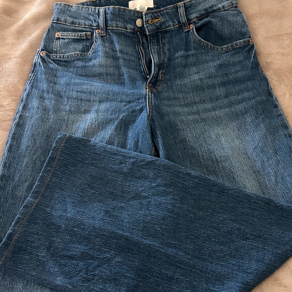 H&M Women's Classic Blue Wide Leg Jeans
